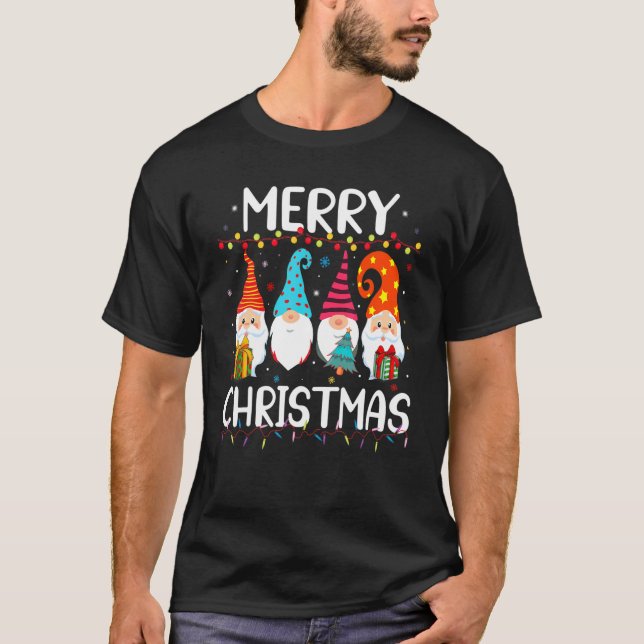 T-shirt Joyeux Noël Gnome Xmas Matching Family Group P (Devant)