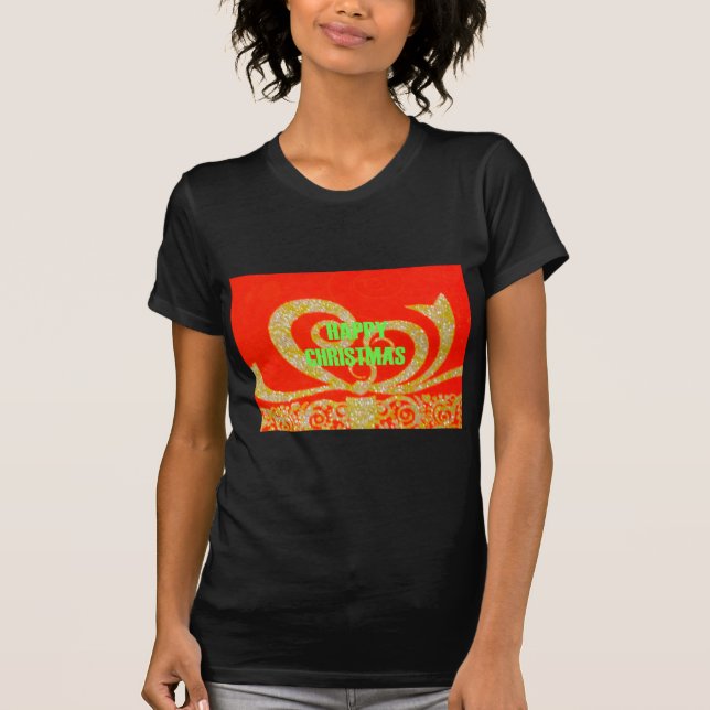 T-shirt Joyeux Noël Golden Red Snowflex.jpg (Devant)