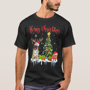 T-shirt Joyeux Noël Guirlandes de Noël Mignon Père Noël Re