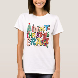 T-shirt Joyeux Noël hiver Flambeau de neige Vintage Noël