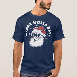 T-shirt Joyeux Noël Holla Jours Père Noël Ugly Chri