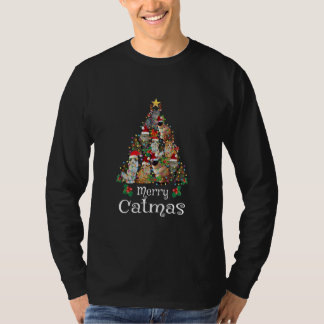 T-shirt Joyeux Noël Hommes Femmes Enfants Drôle Chat