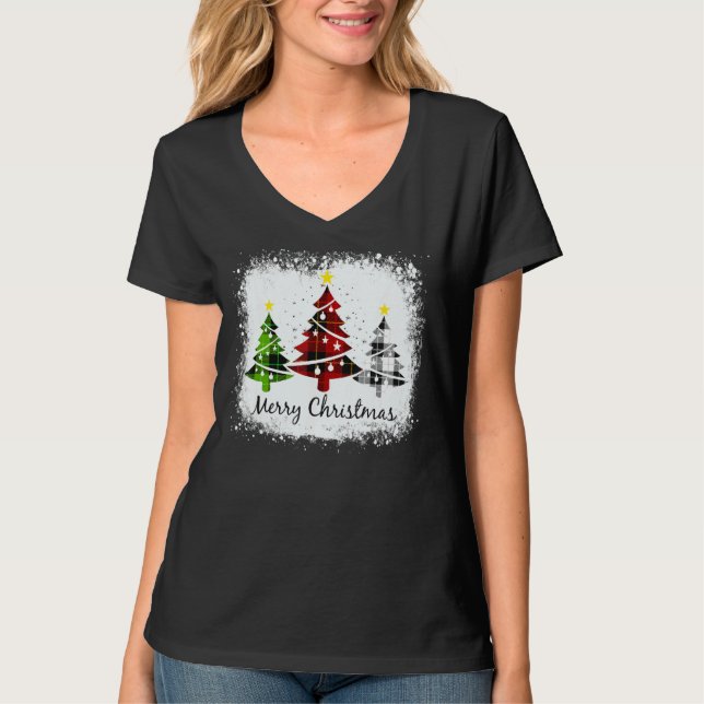 T-shirt Joyeux Noël Joyeux Arbres Plantés Joyeux Noël Matc (Devant)