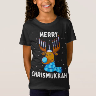 T-Shirt Joyeux Noël juif Chrismukkah Hanoukka Reinde