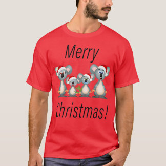 T-shirt Joyeux Noël Koala blanc