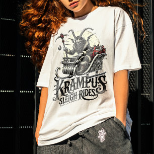 T-shirt Joyeux Noël Krampus Krampus Promenades en traîneau