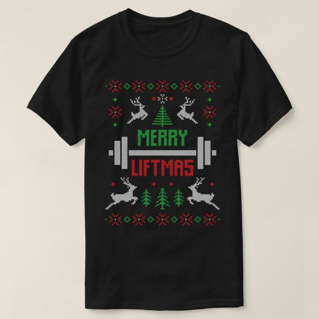 T-shirt Joyeux Noël laid Fitmas (Design devant)