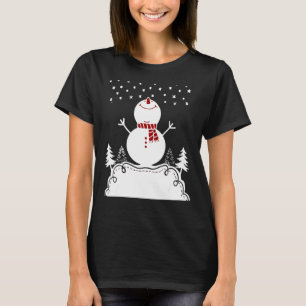 T-shirt Joyeux Noël Laisser neiger Snowman Noël Snowflak