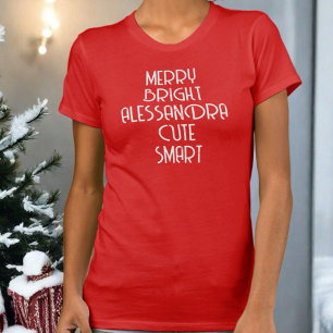 T-shirt Joyeux Noël lumineux monogramme de script