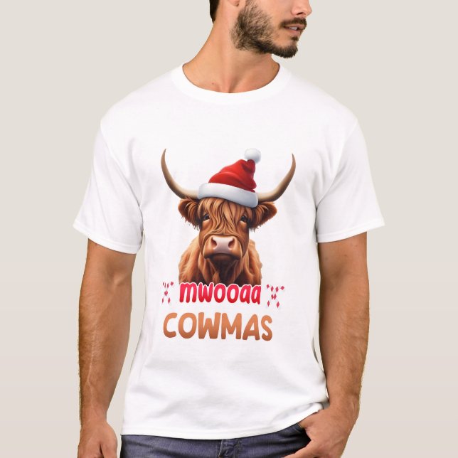 T-shirt Joyeux Noël Mignonne Noël Père Noël Noël (Devant)