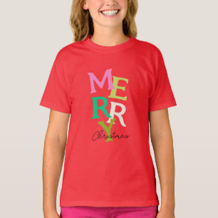 T-shirt Joyeux Noël Moderne Lumineux Férié