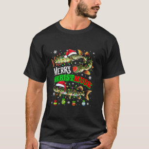 T-shirt Joyeux Noël Musky Three Père Noël Muskies Fisher F