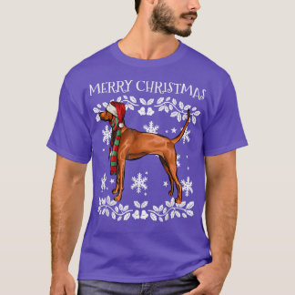 T-shirt Joyeux Noël Ornement Redbone Coonhound Xmas Sa