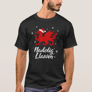 T-shirt Joyeux Noël Pays de Galles gallois Cymru Noël