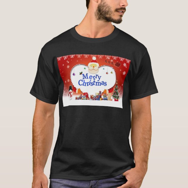 T-shirt Joyeux Noël Père Noël Amour (Devant)