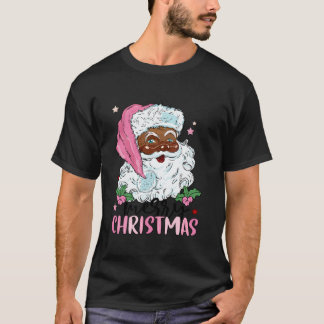 T-shirt Joyeux Noël Père Noël Noir Afro Ame Africain