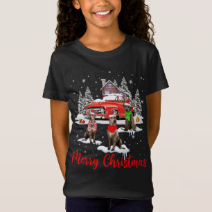 T-Shirt Joyeux Noël Père Noël Reindeer Irish Wolfhound ave