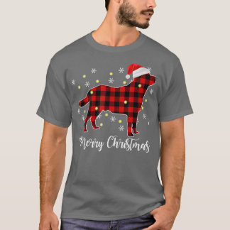 T-shirt Joyeux Noël Plaid Buffalo Labrador Lover