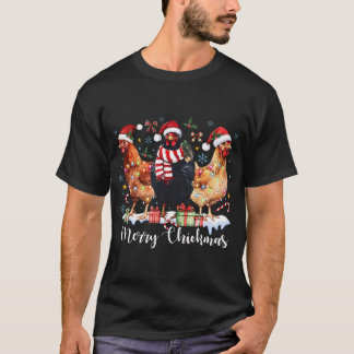 T-shirt Joyeux Noël Poulet de Noël Coquette Poulet