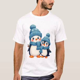 T-shirt Joyeux Noël Pour Cadeau Pingouin Bonhomme de Neige