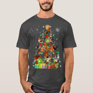 T-shirt Joyeux Noël pour Poulet Arbre à Poulet Chat de Pèr