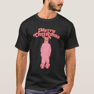 T-shirt Joyeux Noël Ralphie Lapin Rose Costume Funny G