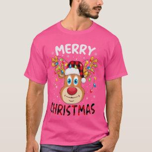 T-shirt Joyeux Noël Reindeer Xmas Famille Hommes Femmes En