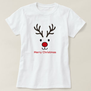 T-shirt Joyeux Noël Renne Mignon Noël Personnalisé