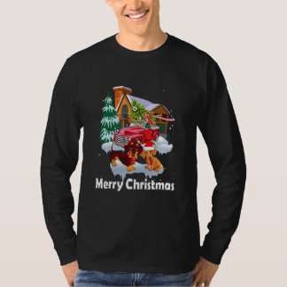 T-shirt Joyeux Noël Santa Dachshund Chien Noël