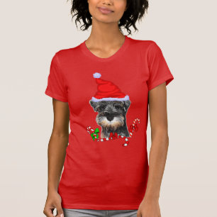 T-shirt Joyeux Noël Schnauzer Miniature
