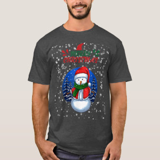 T-shirt Joyeux Noël Snowman Snow Holidays 