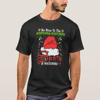 T-shirt Joyeux Noël Sois gentil avec l'infirmière de santé