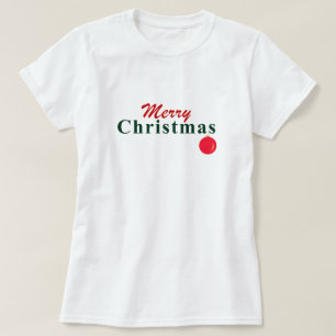 T-shirt "Joyeux Noël" Souhait et ornement de pendaison