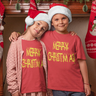 T-shirt Joyeux Noël Starry Nuit Police Girls & Boys