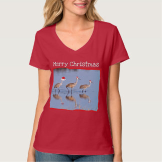 T-shirt Joyeux Noël - tee - shirt de l'oiseau des femmes -