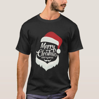 T-shirt Joyeux Noël Tout le monde Typographie Hommes noirs