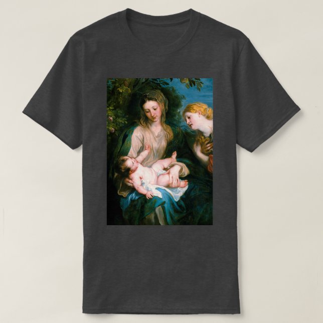 T-shirt Joyeux Noël vierge et enfant (Design devant)