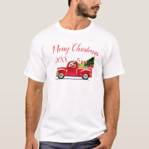 Joyeux Noël Vintage Camion Rouge Année