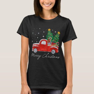 T-shirt Joyeux Noël vintage Camion Rouge Arbre de Noël S