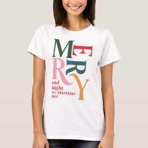 T-shirt Joyeux Noël vintage et lumineux