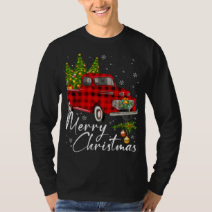 T-shirt Joyeux Noël Vintage Wagon Rouge Camion Pyjama Fam