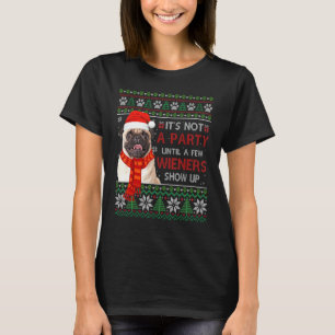 T-shirt Joyeux Noël Weiner Noël Chien Pug Chien Pyjama