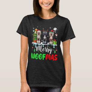 T-shirt Joyeux Noël Woit Trois Elfes Père Noël Crest chino
