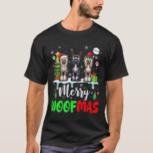 T-shirt Joyeux Noël Woit Trois Elfes Père Noël Crest chino