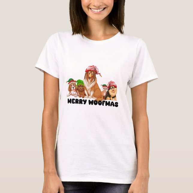 T-shirt Joyeux Noël Woofmas (Devant)