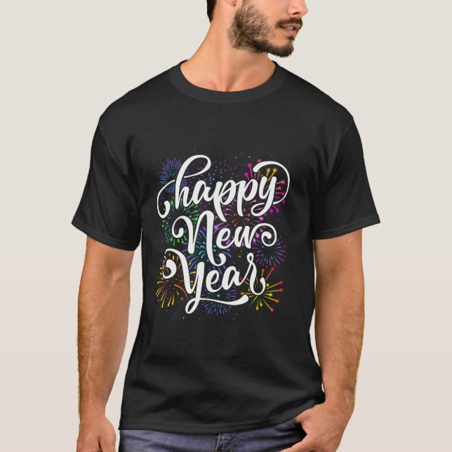T-shirt Joyeux Nouvel An 2025 Famille Correspondant Firewo (Devant)