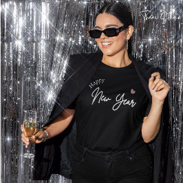 T-shirt Joyeux Nouvel An Moderne Minimaliste Typographie N