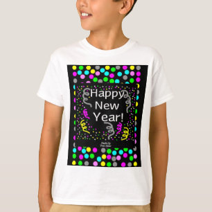T-shirt Joyeux Nouvel An Salutations Garçons White Basic T