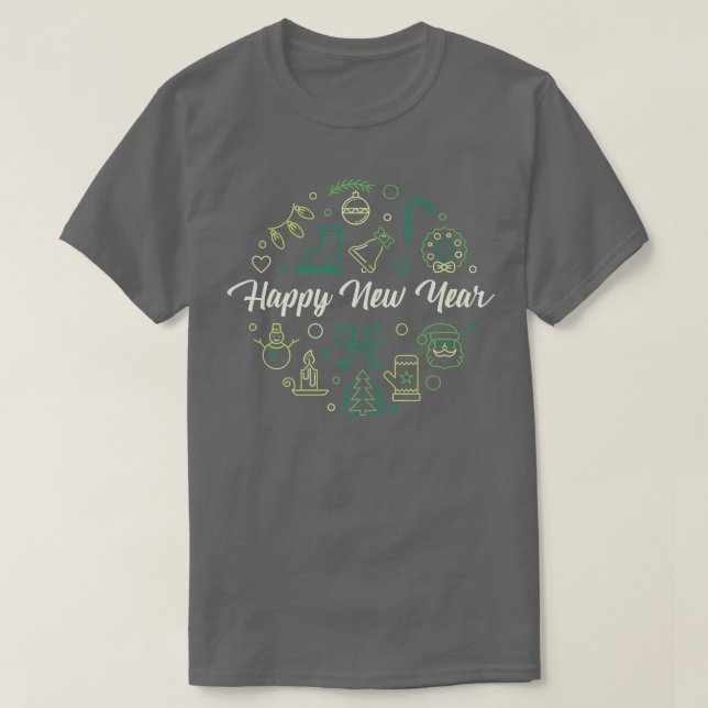 T-shirt Joyeux Nouvel An Vacances d'hiver (Design devant)