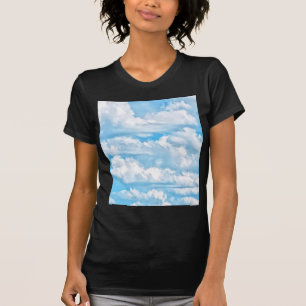 T-shirt Joyeux nuages ensoleillés Lumière Ciel Arrière - p